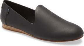 Toms Darcy Flat Loafer in Black Veg Tan Leather at Nordstrom Rack, Size 5.5