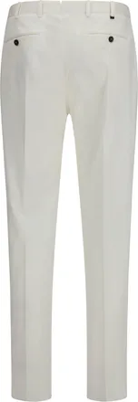 Pantaloni Torino Mens Union Silkochino Pants Bianco Lana Cotton; Silk; Elastane Trousers