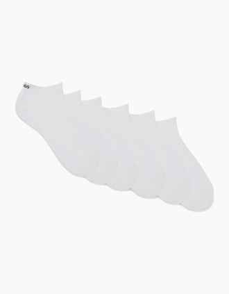 HUGO BOSS Mens HUGO 6-Pack Sport Ankle Socks, White - Size: 10/9.5/9/10.5/11/11.5/12/12.5