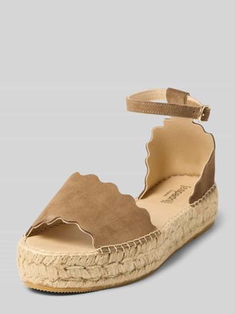 Espadrij Sandalette aus Leder Modell LYON in Hazel, Gr&ouml;&szlig;e 36