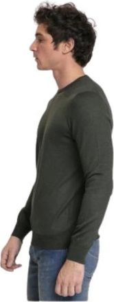 Gran Sasso Ronde nek fles trui - Heren - Ronde hals truien - Groen - 3XL - Wol - Truien & Vesten