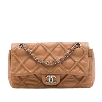 Chanel Pre-owned Quilted Shoulder Bag - Dames - Pre-owned - Bruin - Maat: ONE Size Leer