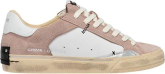Crime London Distressed Sneaker - Dames - Sneakers - Roze - 35 EU - Leer - Schoenen