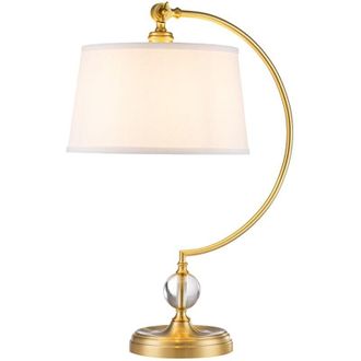 Quoizel Lampada Da Scrivania Contemporanea Jenkins Metallo Ottone Spazzolato 1 Luce E27