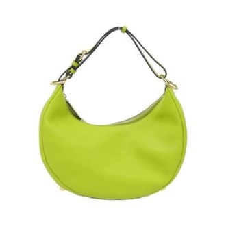 Fendi Pre-owned Graphy Small Calf Shoulder Bag - Dames - Pre-owned - Groen - Maat: ONE Size Leer