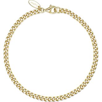 Lafonn Small Cleo Cuban Chain Bracelet in Gold at Nordstrom, Size 7