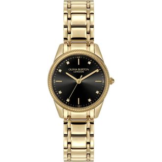 Olivia Burton Egerton Bracelet Watch, 28mm in Gold/Black at Nordstrom