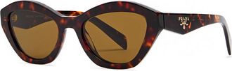 Prada Cat-eye Sunglasses - Brown Brown - One Size