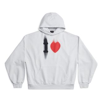Balenciaga I Love Hoodie Medium Fit White 742603TOVH59081