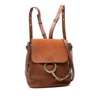 Chlo&eacute; Brown Leather Suede Backpack (Pre-Owned)