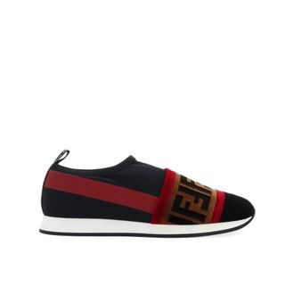Fendi Black Fabric Low Top Womens Sneakers