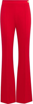 Câllas Milano Lola High Density Crepe Stretch Cropped Flare Trouser in Red at Nordstrom, Size 40Long It