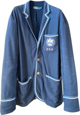 Ralph Lauren Polo Ralph Lauren Navy Embroidered Jersey Jacket Size L
