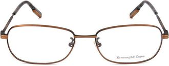 Ermenegildo Zegna Rechthoekige Metalen Brilmonturen