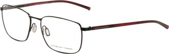 Porsche Design Mens 53mm Black and Red Opticals