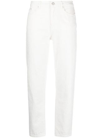 Karl Lagerfeld high-waisted straight-leg jeans - women - Cotton/Cotton - 25 - White