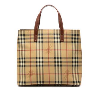 Burberry Pre-owned Burberry Haymarket Check Coated Canvas Tote Ladies S2P2W6VEABAO91OI