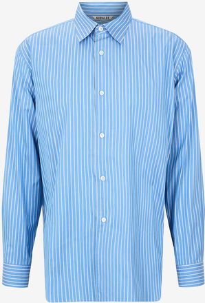 Auralee Hemd aus Baumwoll-Seidengemisch mit Streifenmuster