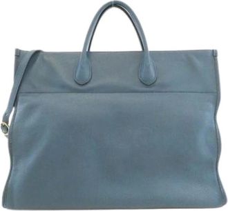 Gucci Pre-owned Tote Bags, female, Blue, Size: ONE SIZE Pre-owned Leather Tote Bag