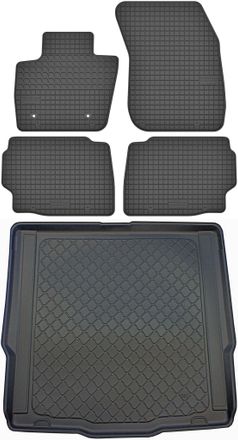 OEM Juego De Alfombrillas De Goma Para Coche Y Alfombrilla Para Maletero Para Ford Mondeo V Estate Desde Enero De 2015