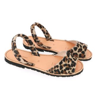 Minorquines platte sandalen van leer Avarca Caleta