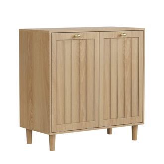 Urban Meuble Mueble Cesto de Ropa Roble - Armario Lavander&iacute;a Basculante 2 Sacos