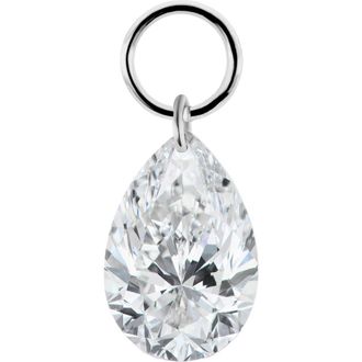 Maria Tash Pear Diamond Floating Charm in White Gold at Nordstrom, Size 4 Mm