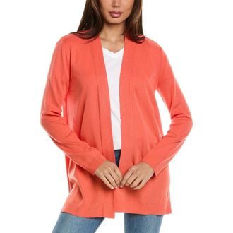 Jones New York Cardigan Sweater Womens Coral Long Sleeve Open Front FTS1560