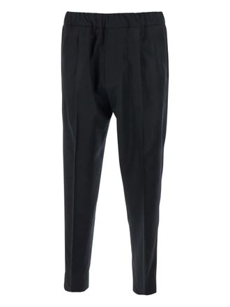 low brand elastic-waist trousers - men - Cotton - M - Black