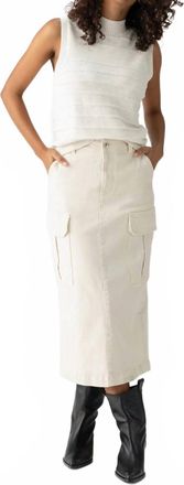 Sanctuary Essential Cargo Standard Rise Skirt In French Vanilla