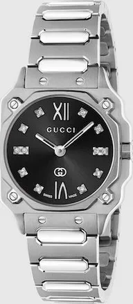 Gucci G-Flat Watch, 24mm, Black, Steel