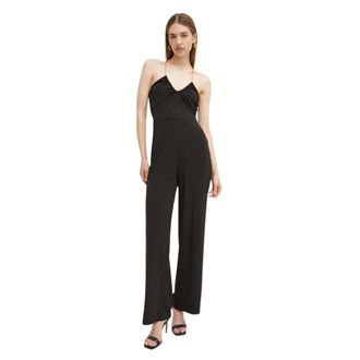 Michael Kors Mono de punto el&aacute;stico mate con halter y adornos - Jumpsuits & Playsuits - Mujer - Negro - L