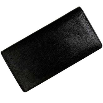 Louis Vuitton Black Noir Leather Long Wallet (Bi-Fold) (Pre-Owned)
