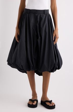 Balenciaga Gathered Technical Taffeta Balloon Shorts in Black at Nordstrom, Size 10 Us