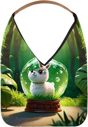 Generic Alpacas Crystal Ball Reusable Lightweight Grocery Bags - Foldable Into Compact Pouch, Washable & Sturdy, Multipurpose for Shopping and Travel