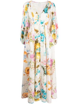 Zimmermann Top Halcyon a fiori - Bianco