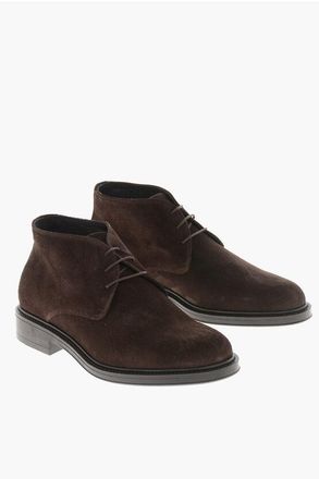 A.Testoni Suede Ankle Boots with Rubber Sole size 11