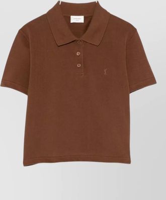 Saint Laurent cotton short-sleeve polo shirt