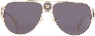 Versace Grey Pilot Mens Sunglasses VE2225 100287 60