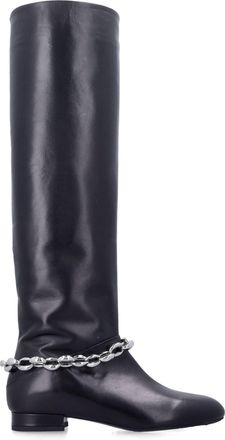 by FAR Smooth Leather Knee-High Boots