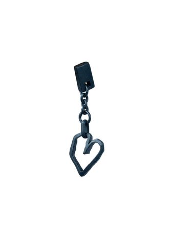 Parts Of Four Jazzs Heart single drop earring - unisex - Oxidised Sterling Silver - One Size - Black