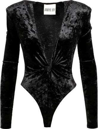 Aniye By Top Zwart - Dames - Bodies - Zwart - S - Leer - Tops