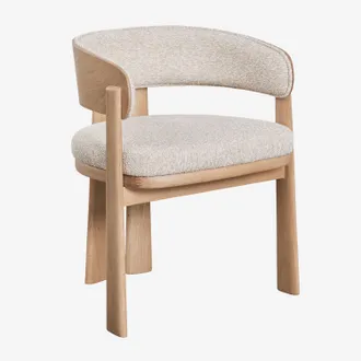 Sklum Set Di 4 Sedie Da Pranzo Con Braccioli, Rivestite E In Legno Di Quercia Olea Signature Sklum