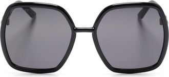 Gucci horsebit-embellished sunglasses - women - Acetate - 55 - Black