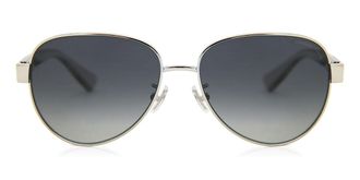 Coach HC7111 L1128 Polarized 9001T3 Womens Sunglasses Silver Size 57