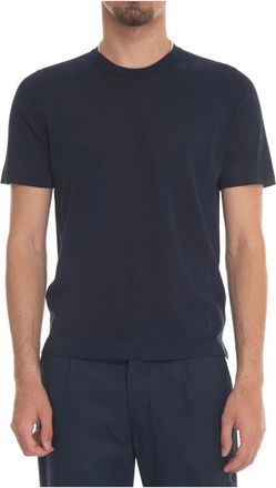 Hindustrie Crepe Jersey T-shirt- Superlichte stof - Heren - T-shirts - Blauw - 4XL - Katoen - Tops