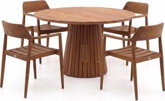 Bellagio la vita attrattiva Bellagio Balba/Santa Severina &oslash;130cm dining tuinset 5-delig stapelbaar