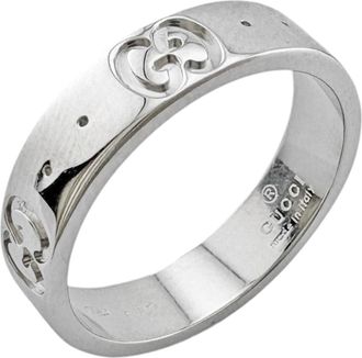 Gucci White Gold White Gold (18K) Band Ring (Pre-Owned)