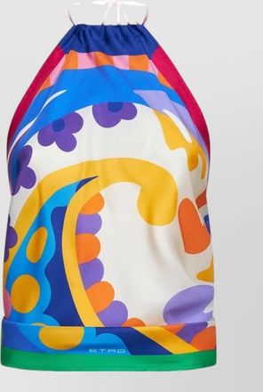 Etro silk sleeveless paisley-print blouse