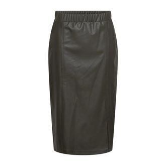 &Co Woman Henrieke Rok - Dames - Rokken - Groen - Maat: XS Vinyl